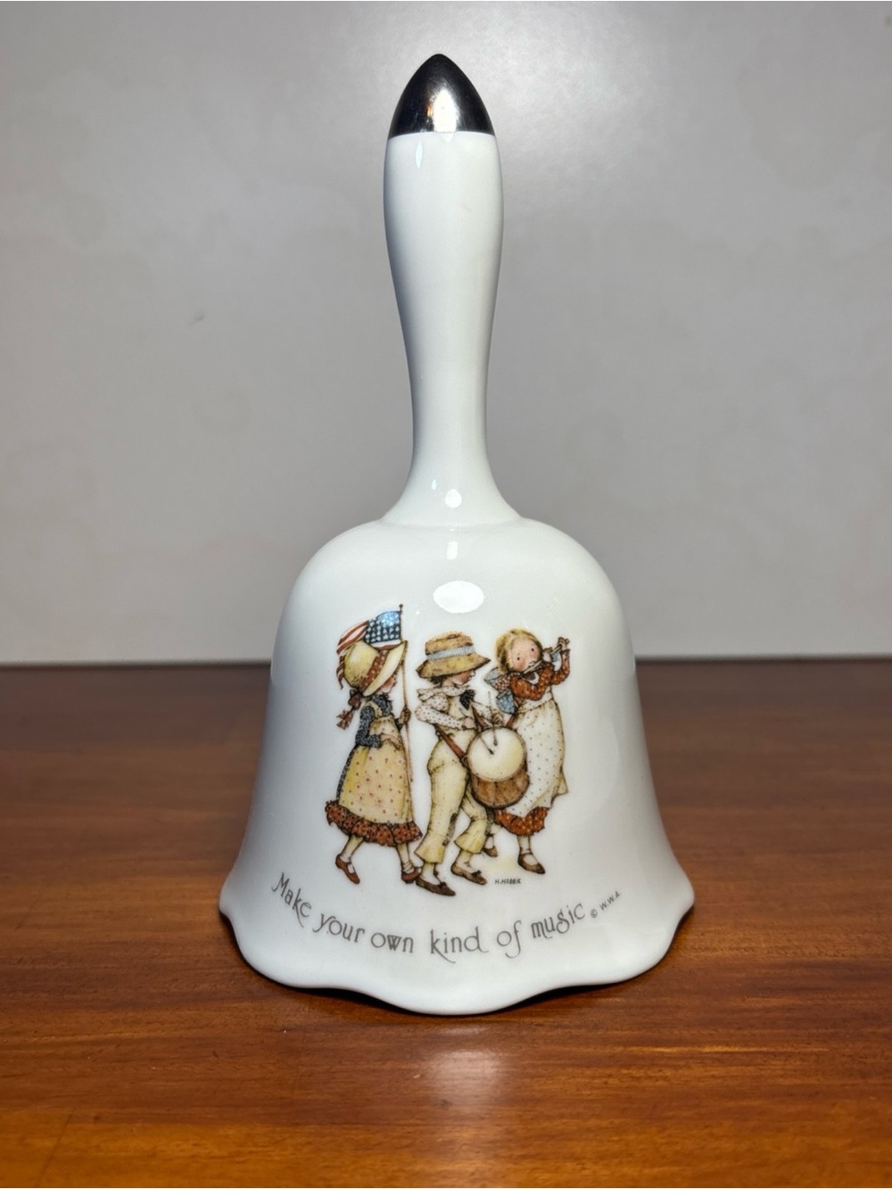 Lot of 2 Holly Hobbie 6” Bell “Make Your Own Kind Of Music” Made In Japan 1974